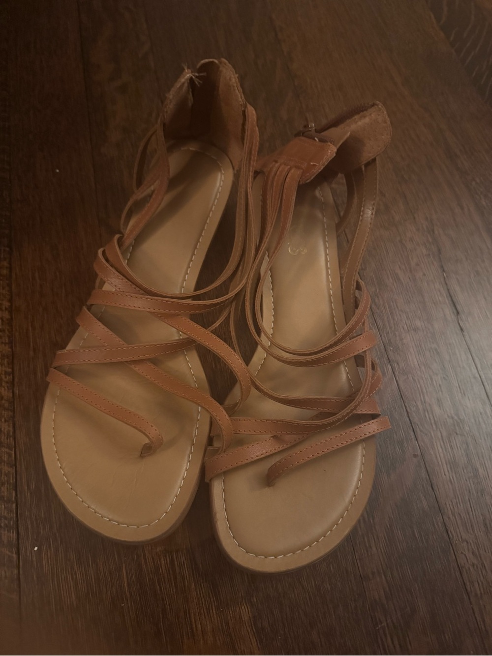 Carlos Santana Brown Strappy Gladiator Sandals